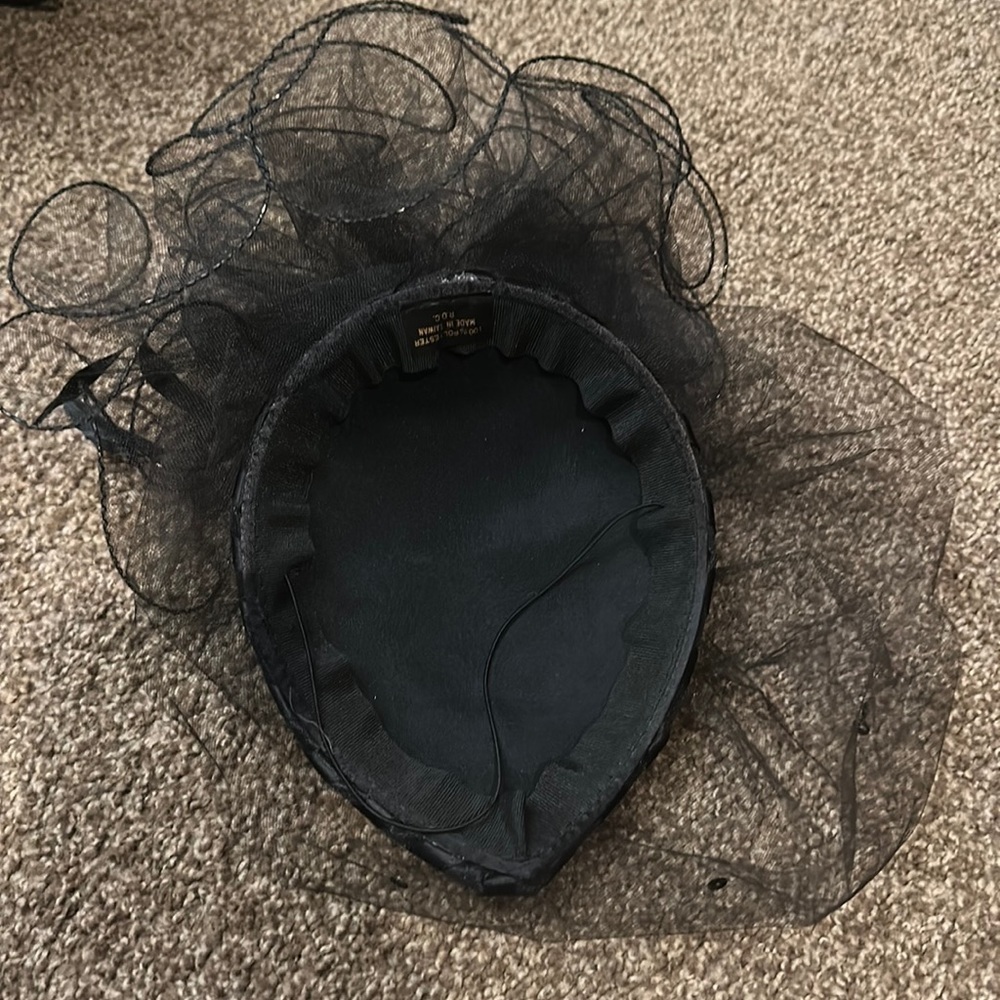 Rare Vintage Fascinators Hats Mesh feathers sequins Kentucky derby Fascinator - Picture 4 of 6